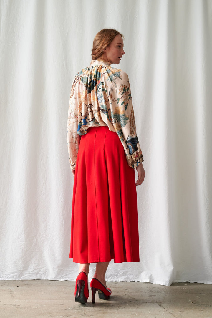 Hummingbird Nude Pussybow Blouse - One Hundred Stars