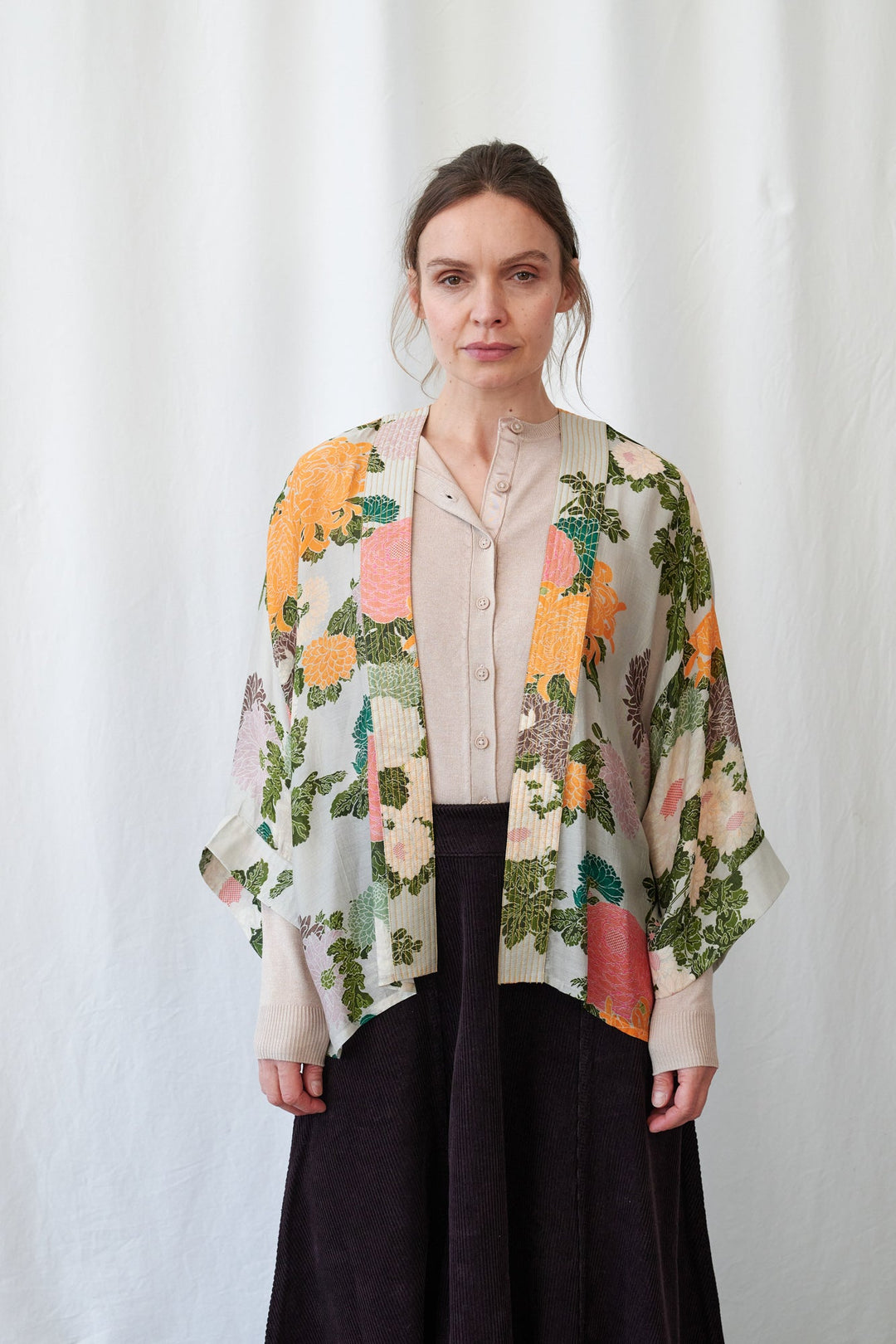 Jacquard Putty Kimono