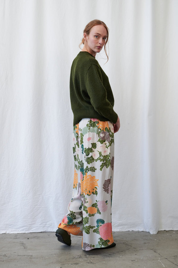 Jacquard Putty Palazzo Pants