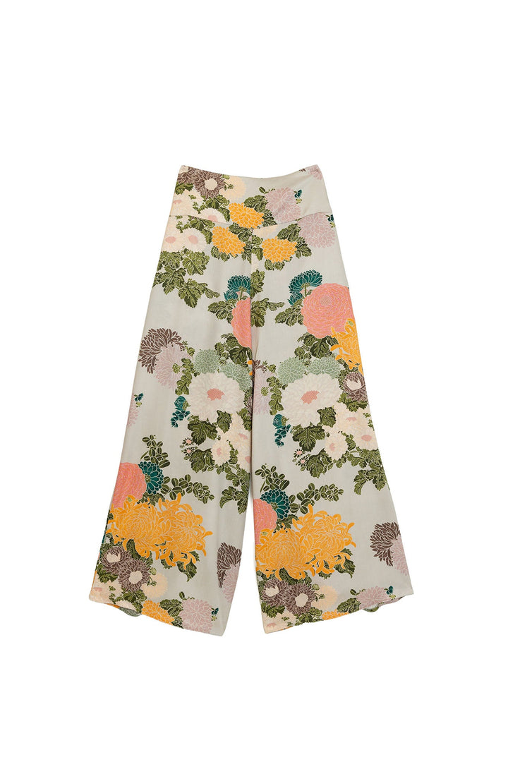 Jacquard Putty Palazzo Pants