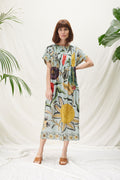 Joy Aqua Pleat Dress