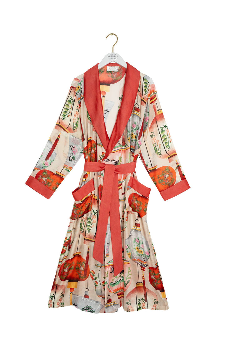 Lanterns Red Gown - One Hundred Stars