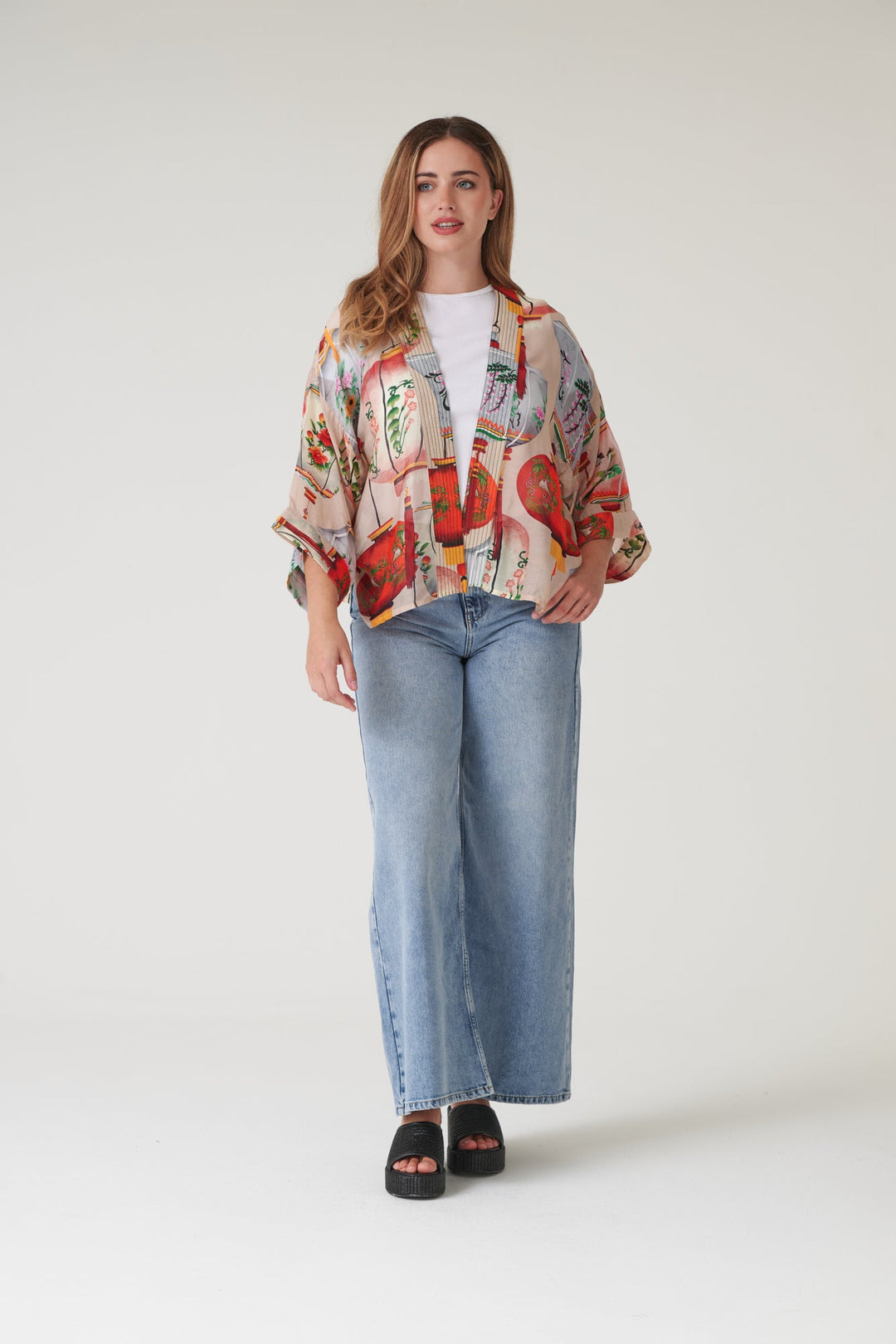 Lanterns Red Kimono - One Hundred Stars