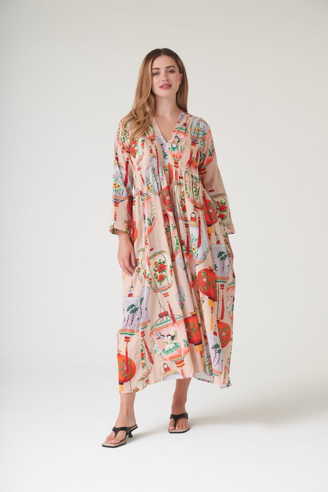 Lanterns Red Pinch Pleat Dress - One Hundred Stars