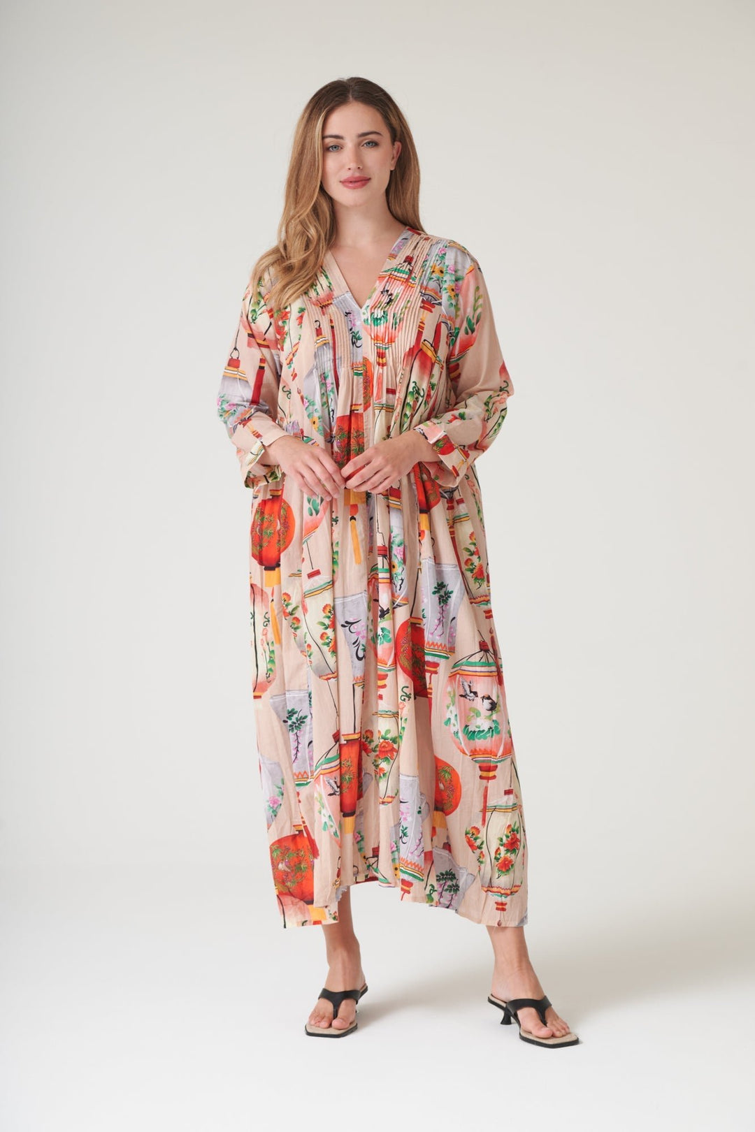 Lanterns Red Pinch Pleat Dress - One Hundred Stars