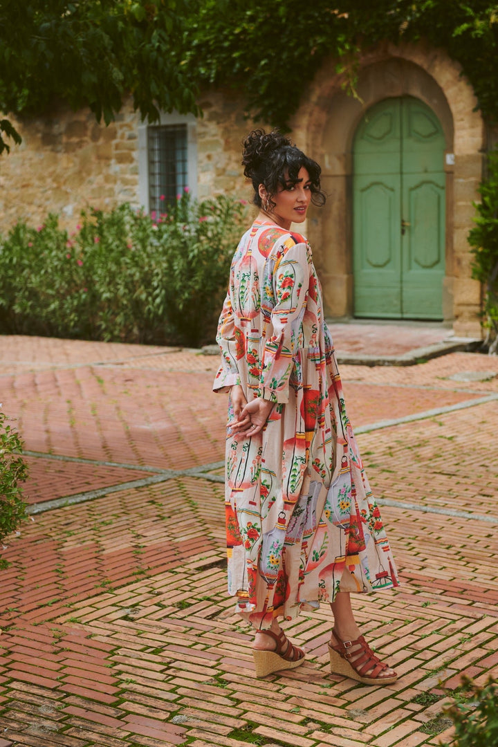 Lanterns Red Pinch Pleat Dress - One Hundred Stars