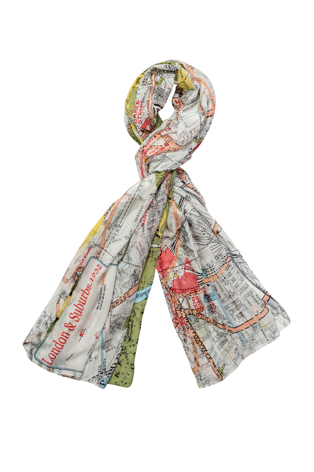 London Map Scarf - One Hundred Stars