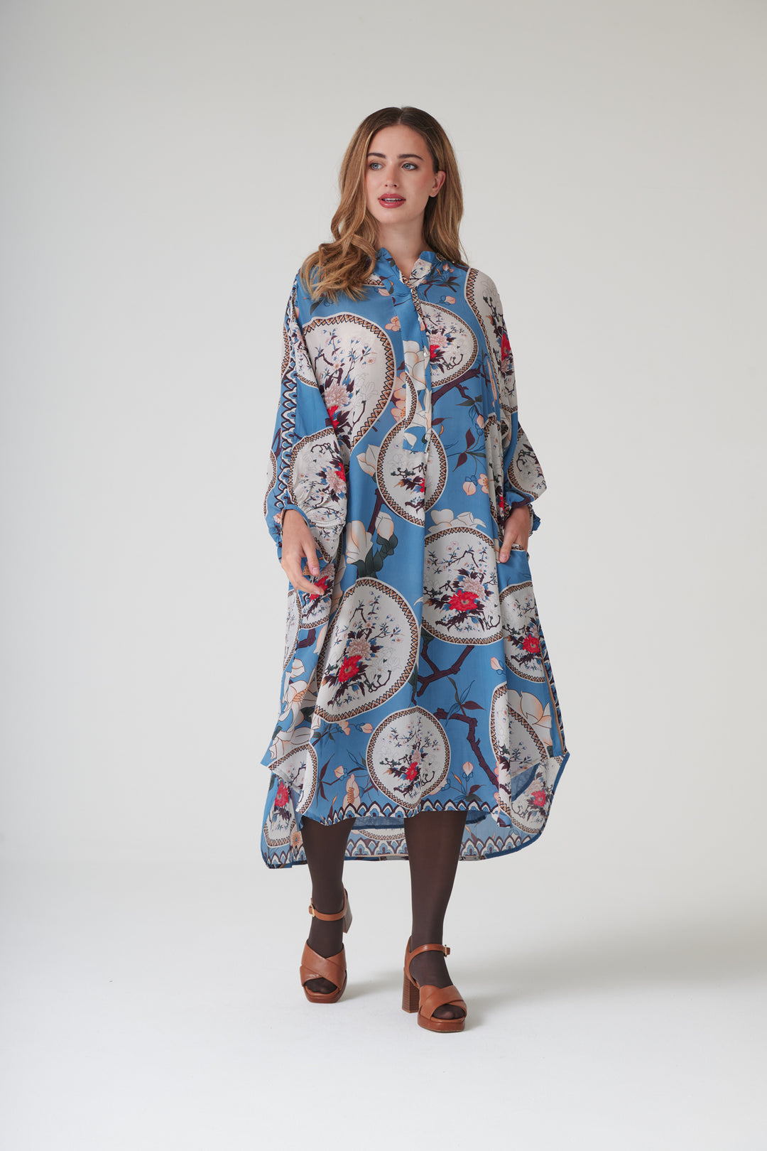 Magnolia Plates Blue Crepe Darcy Dress - One Hundred Stars