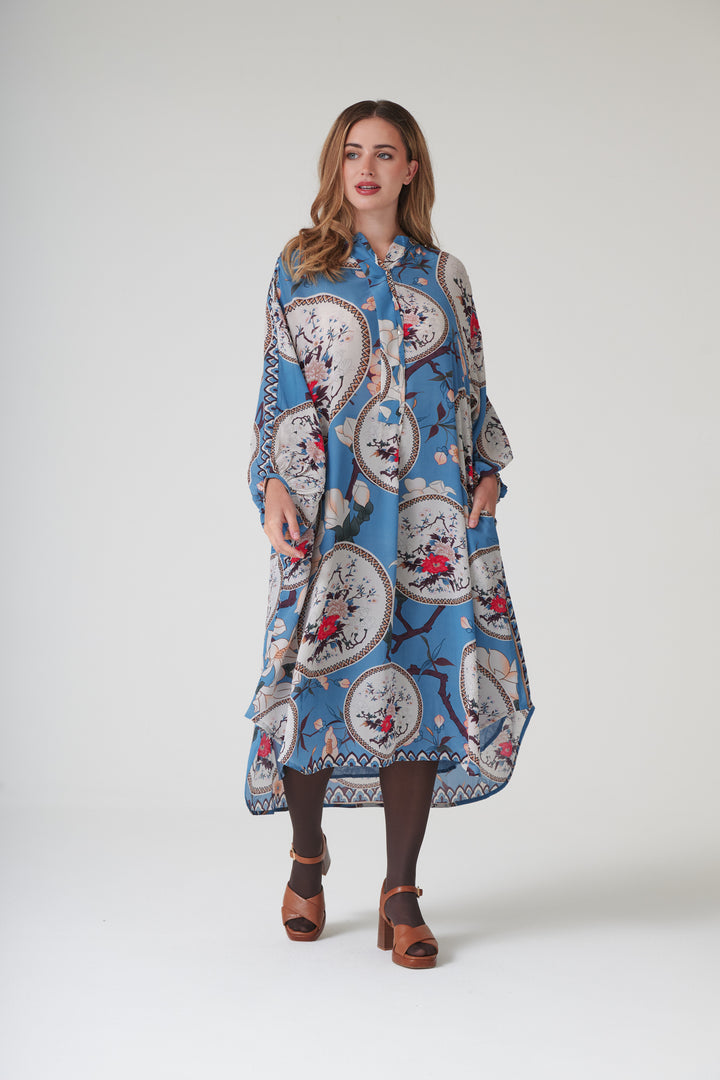 Magnolia Plates Blue Crepe Darcy Dress - One Hundred Stars