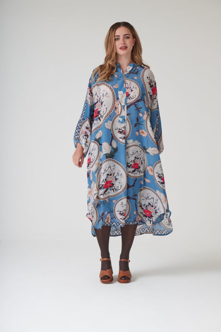 Magnolia Plates Blue Crepe Darcy Dress - One Hundred Stars