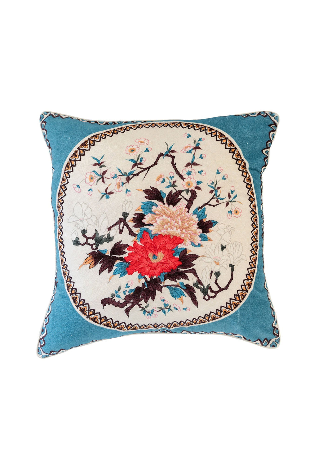 Magnolia Plates Blue Cushion Cover - One Hundred Stars