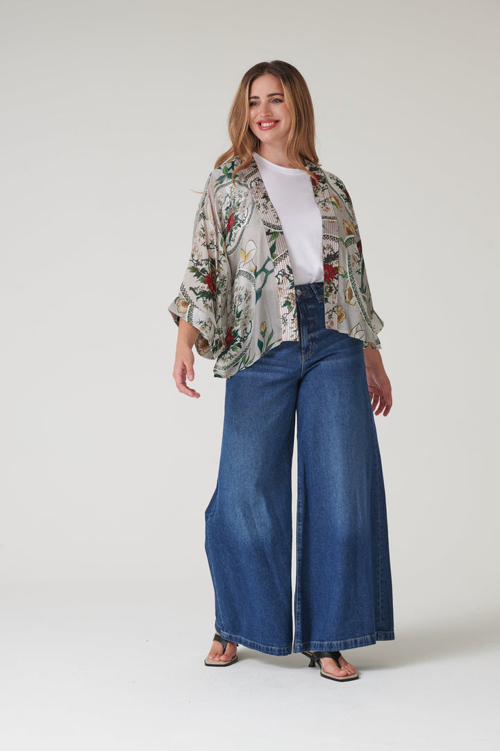 Magnolia Plates Putty Kimono - One Hundred Stars