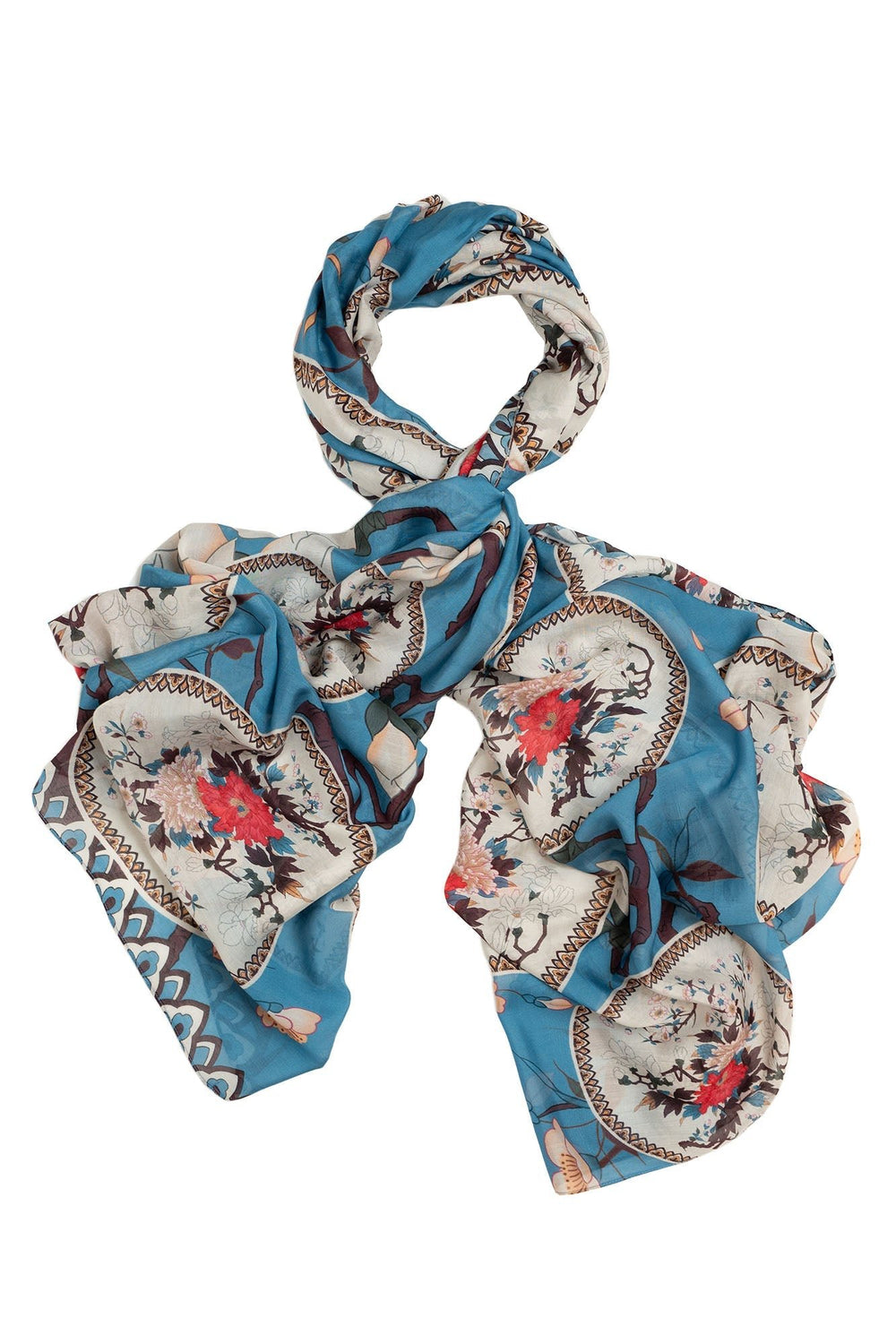 Magnolia Plates Blue Scarf - One Hundred Stars