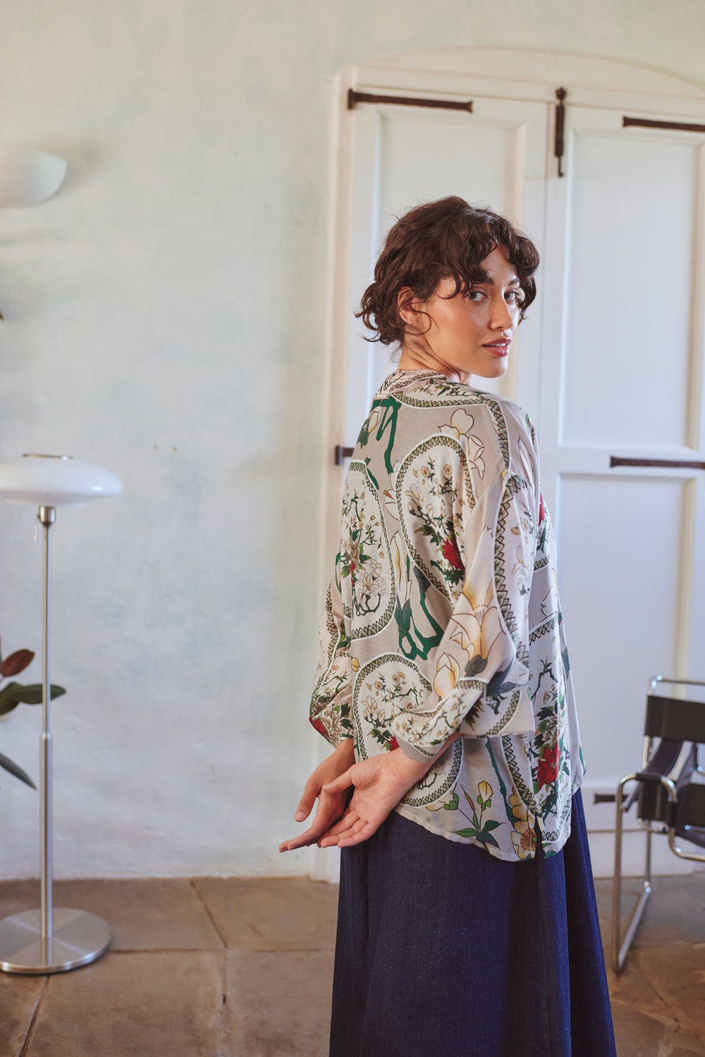 Magnolia Plates Putty Kimono - One Hundred Stars