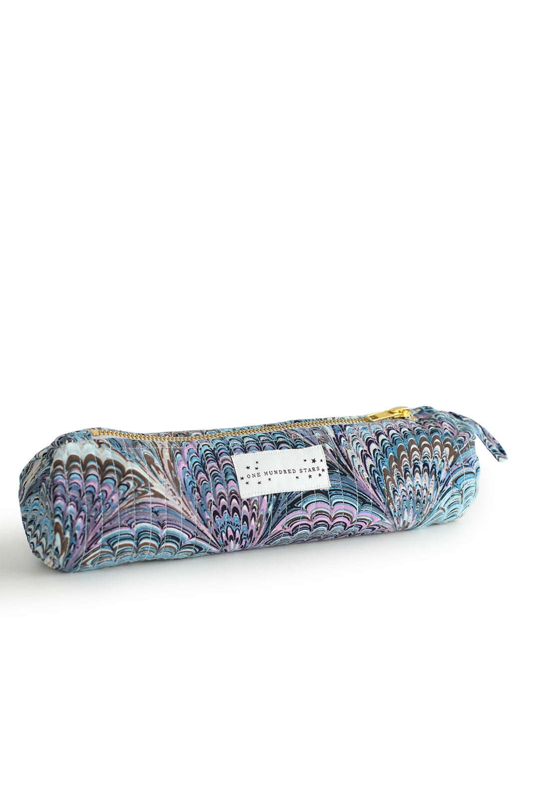 Marbled Blue Pencil Case - One Hundred Stars