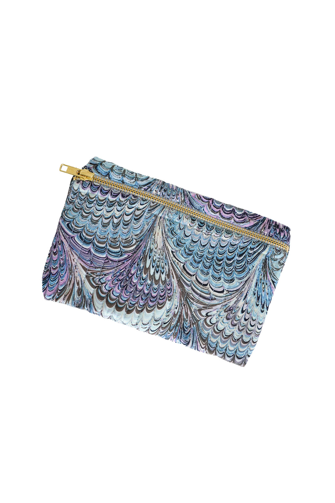 Marbled Blue Pencil Pouch - One Hundred Stars