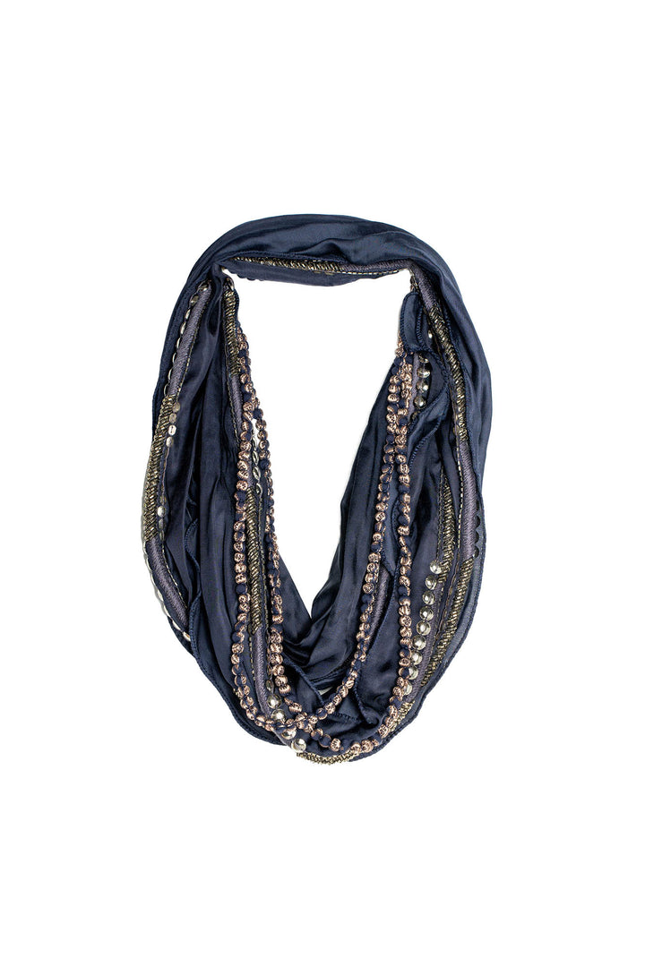Indian Heritage Blue Necklace Scarf