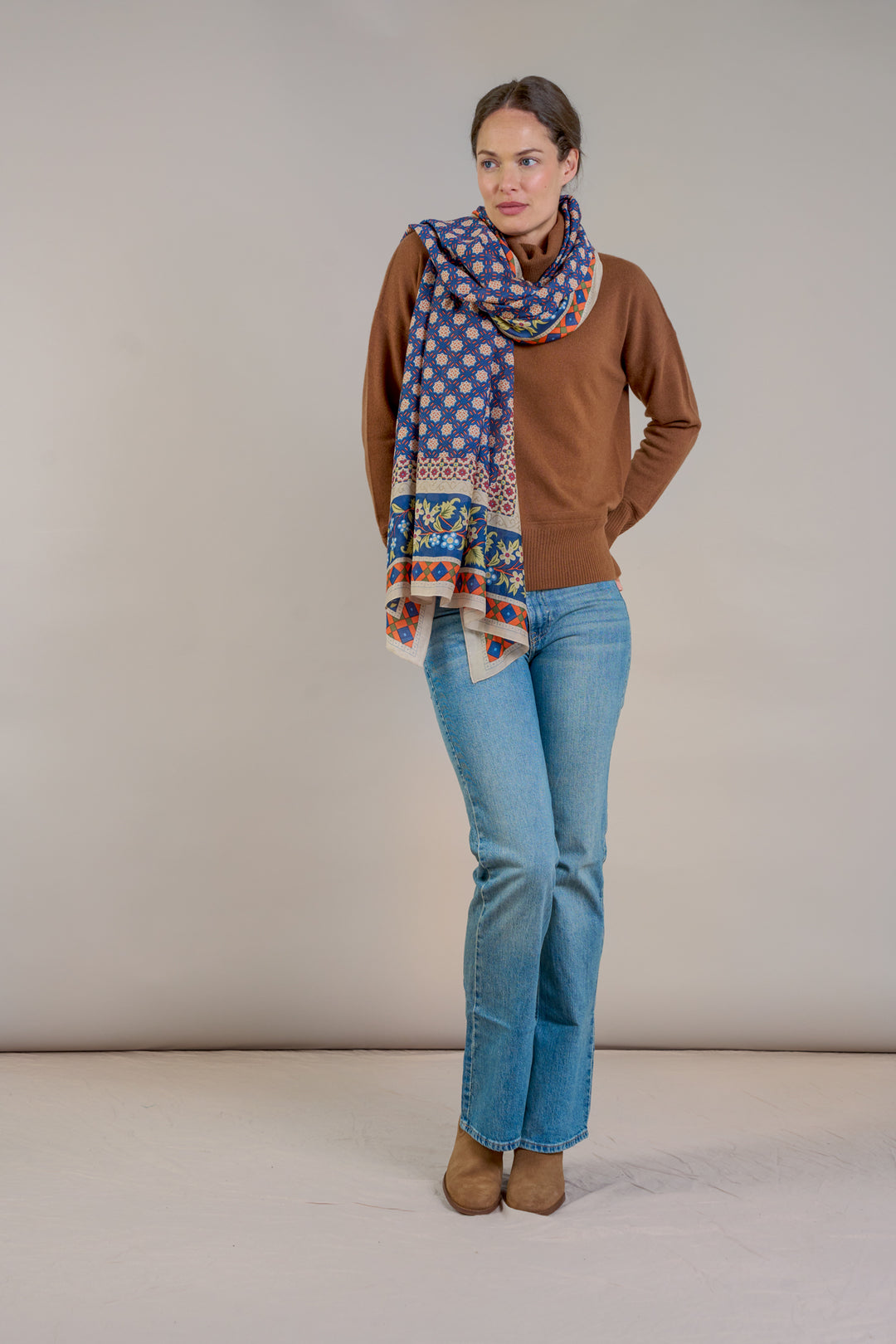 Moorish Blue Scarf - One Hundred Stars