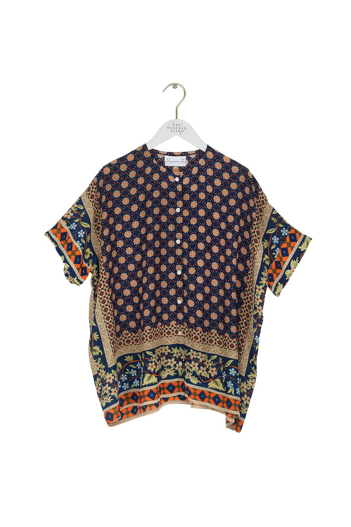 Moorish Blue Tea Blouse - One Hundred Stars