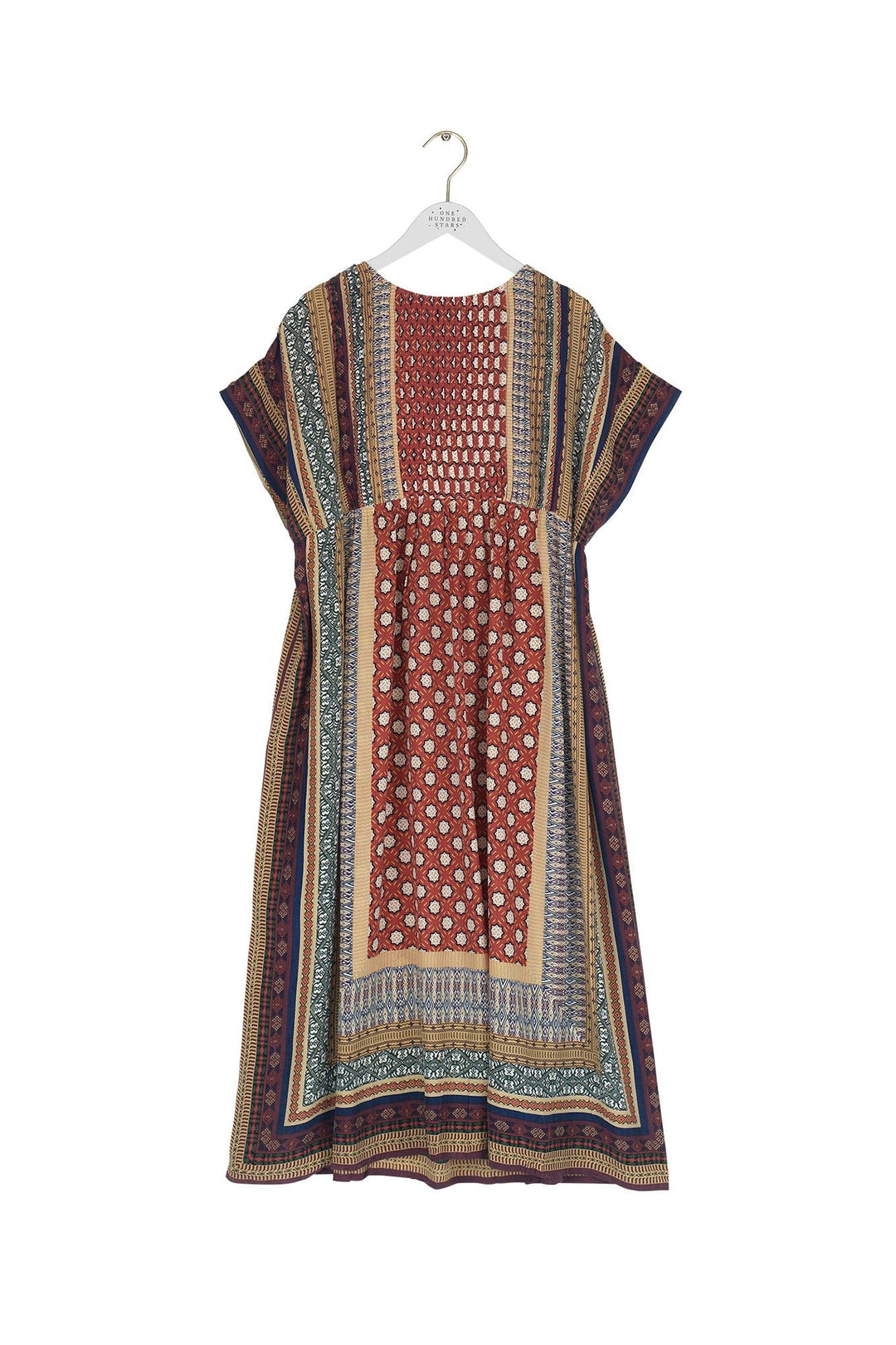 Moorish Burgundy Pleat Dress - One Hundred Stars