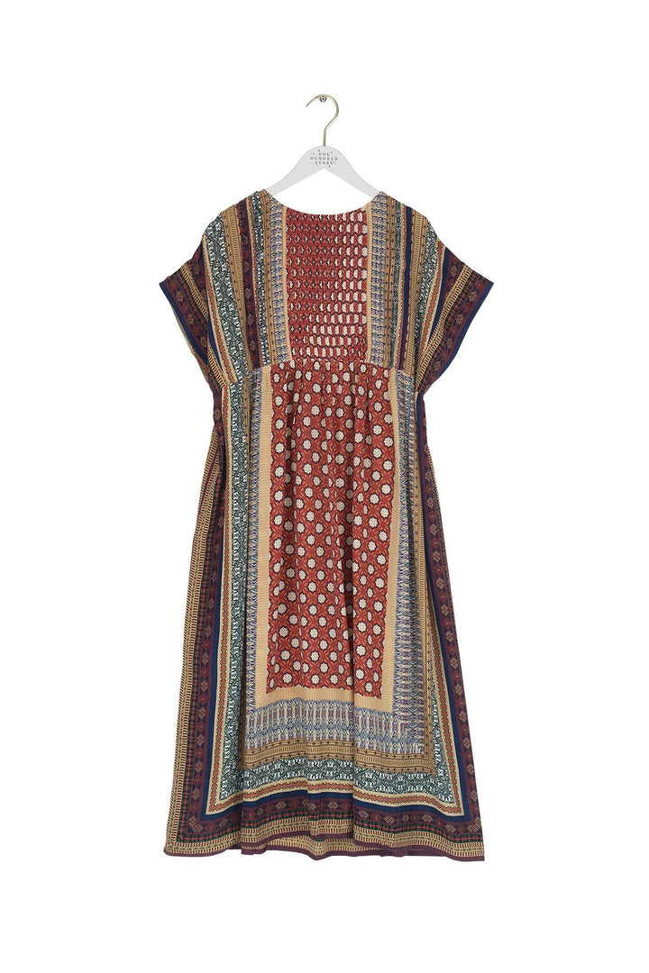 Moorish Burgundy Pleat Dress - One Hundred Stars