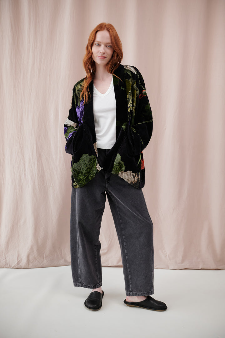 Nasturtium Black Velvet Pocket Jacket - One Hundred Stars