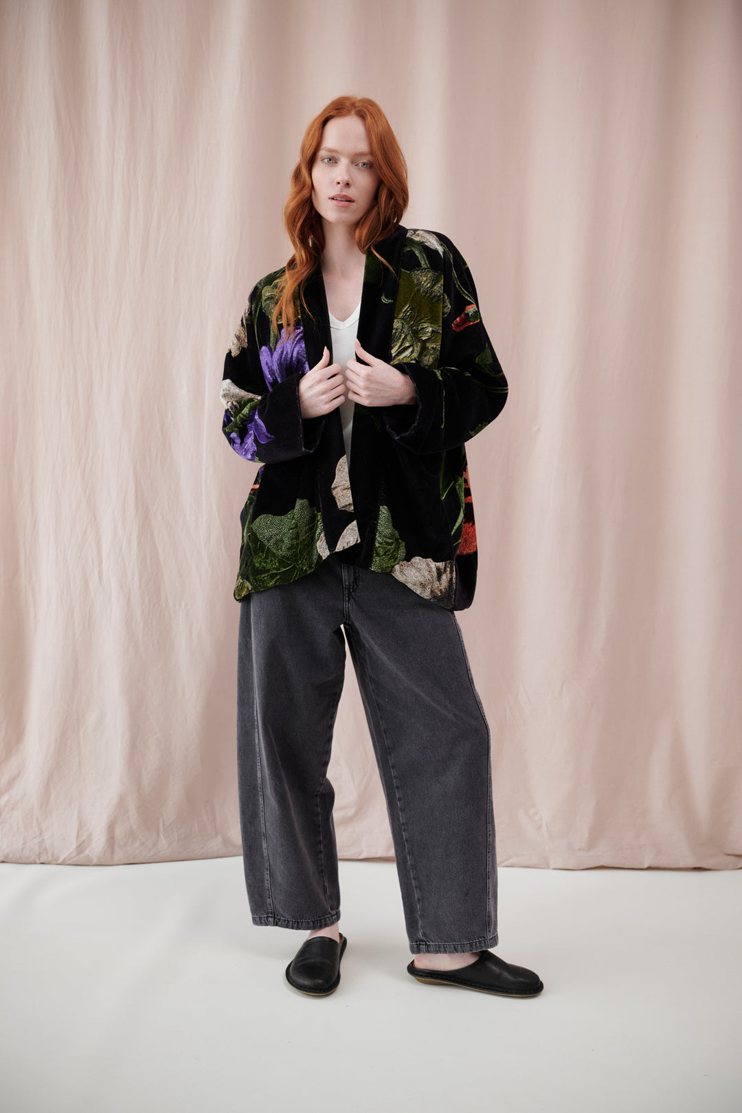 Nasturtium Black Velvet Pocket Jacket - One Hundred Stars