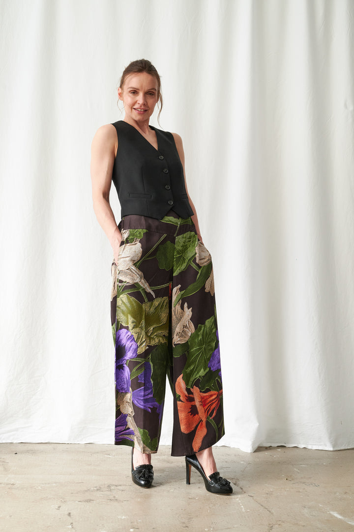 Nasturtium Black Palazzo Pants - One Hundred Stars