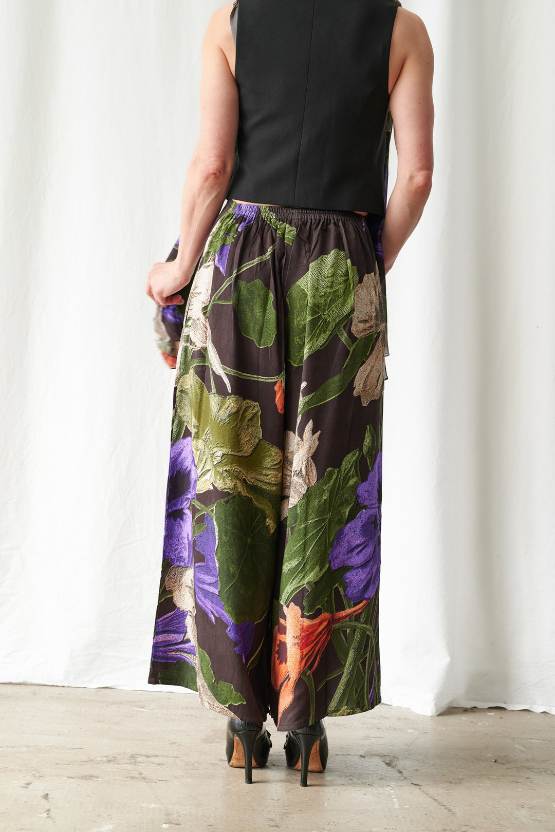 Nasturtium Black Palazzo Pants - One Hundred Stars