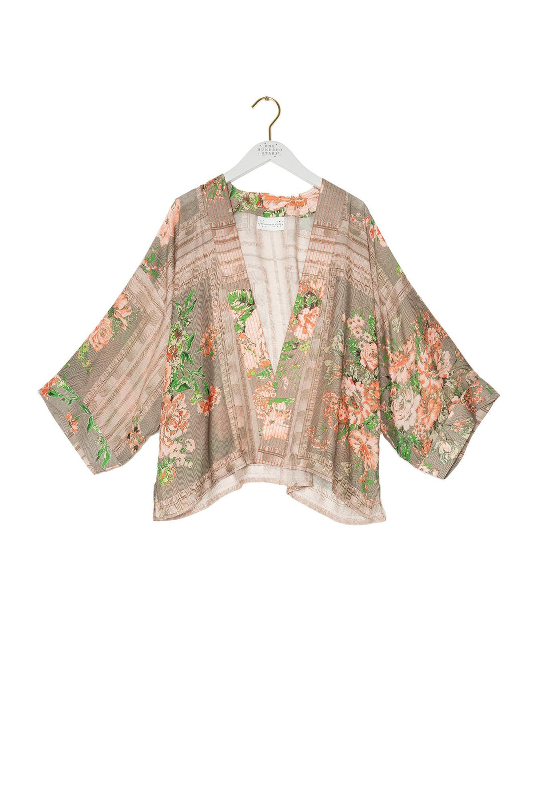 Neon Rose Beige Kimono