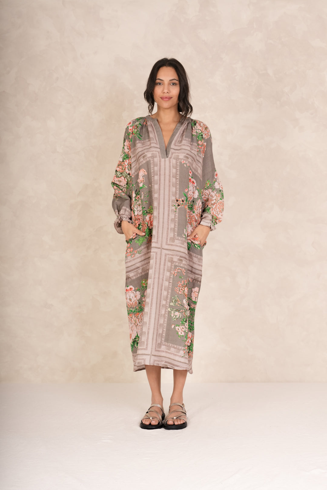 neon rose maxi dress Neon Rose Gingham Ruffle Maxi Dress