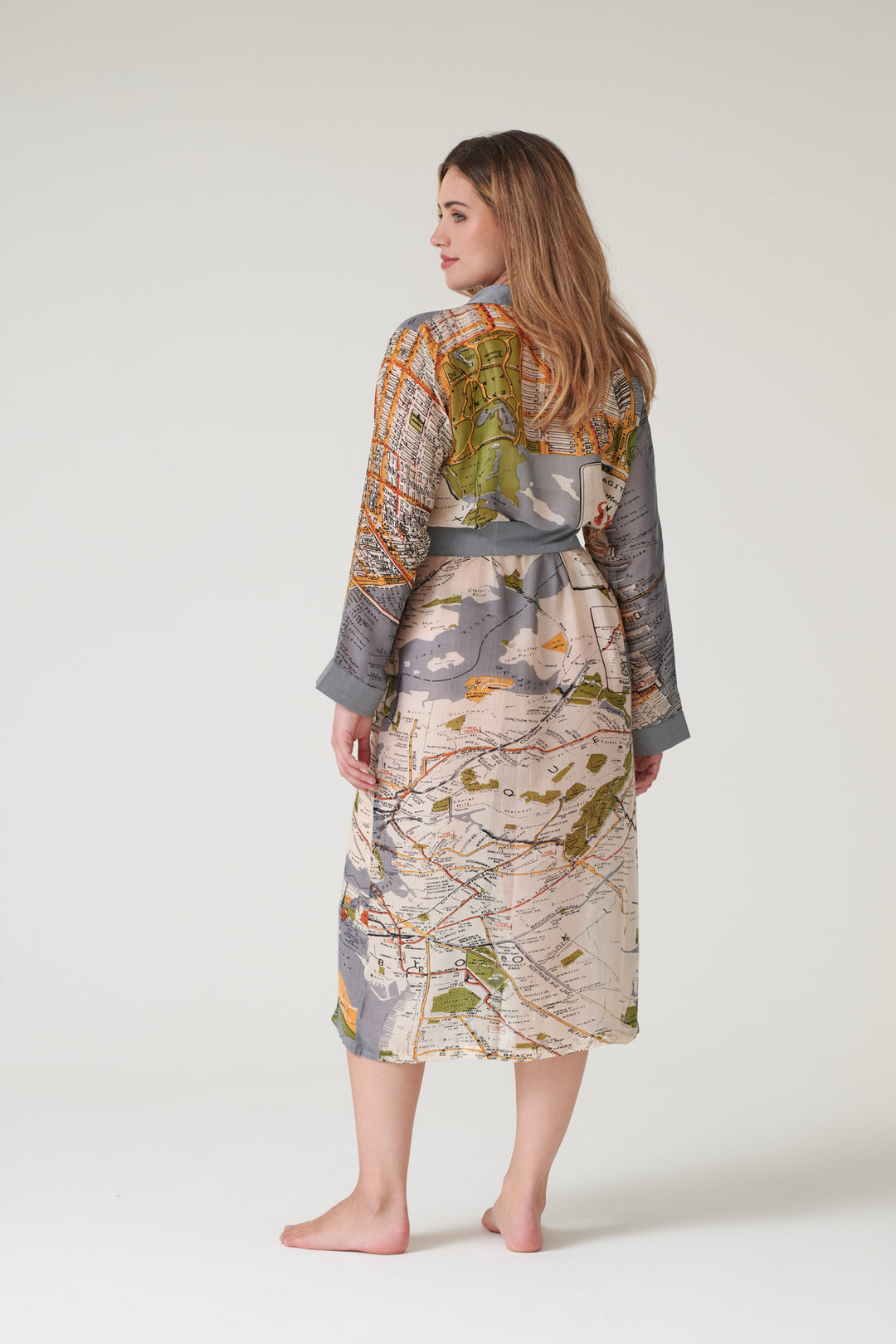 New York City Grey Map Gown - One Hundred Stars