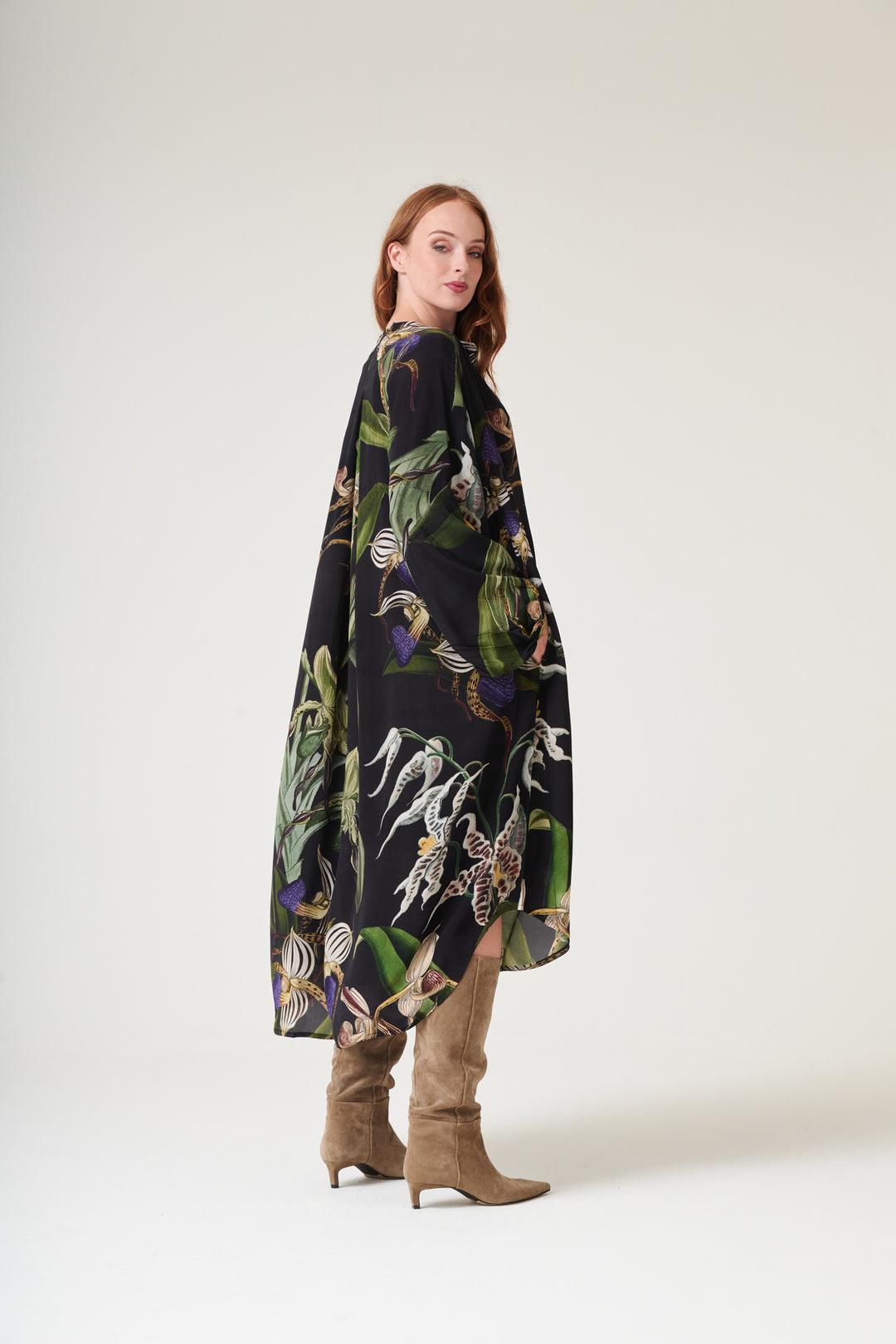 Orchid Black Crepe Darcy Dress - One Hundred Stars