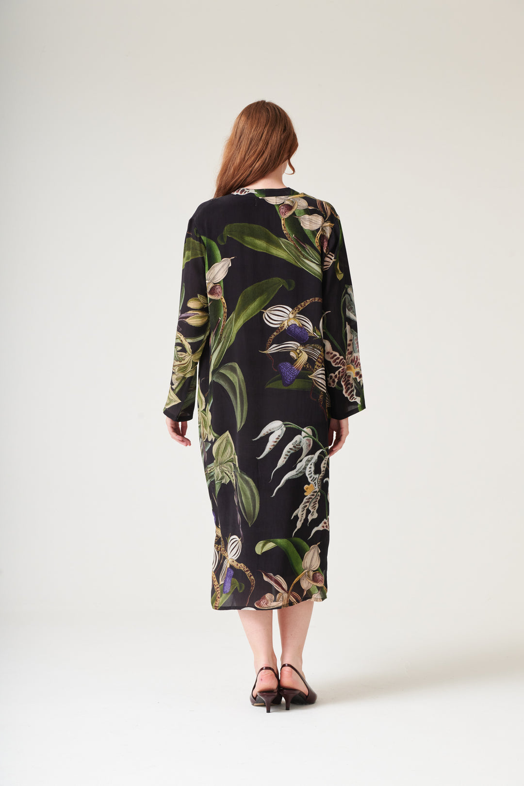 Orchid Black Midi Dress - One Hundred Stars