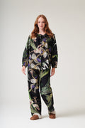 Orchid Black Poplin Pyjama Set