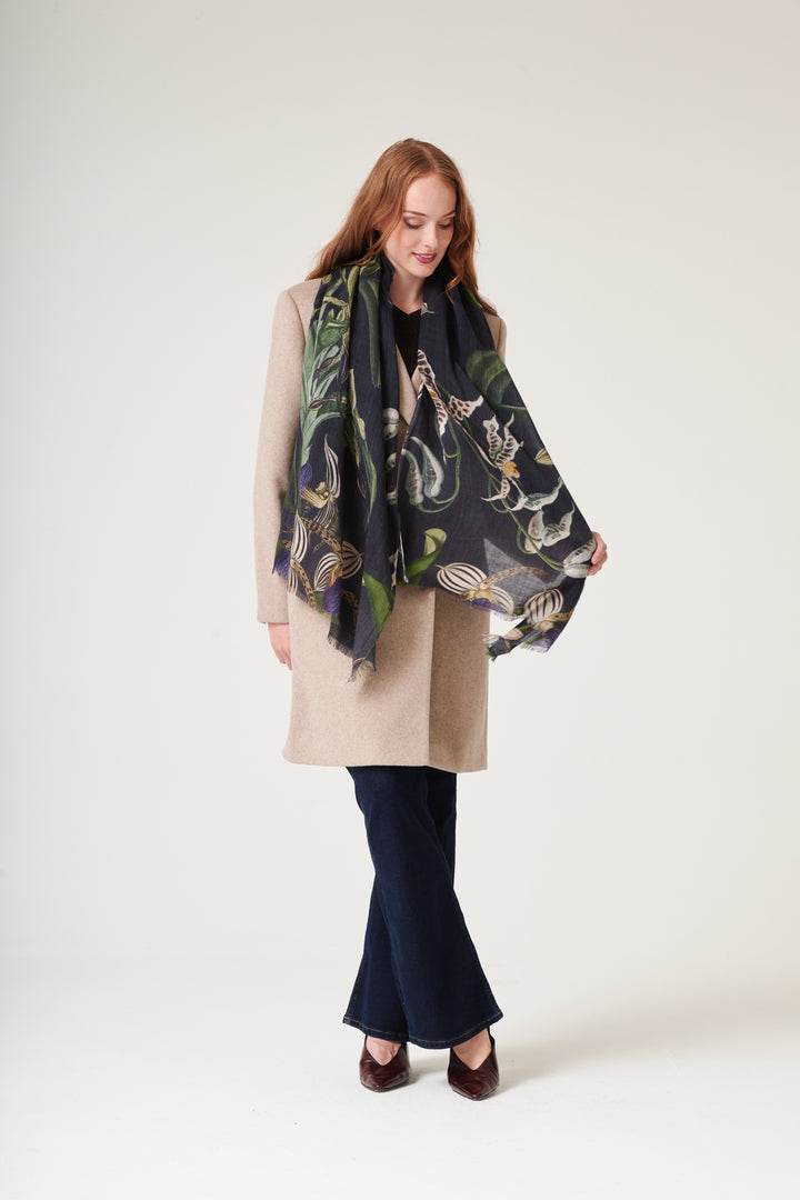 Orchid Black Scarf - One Hundred Stars