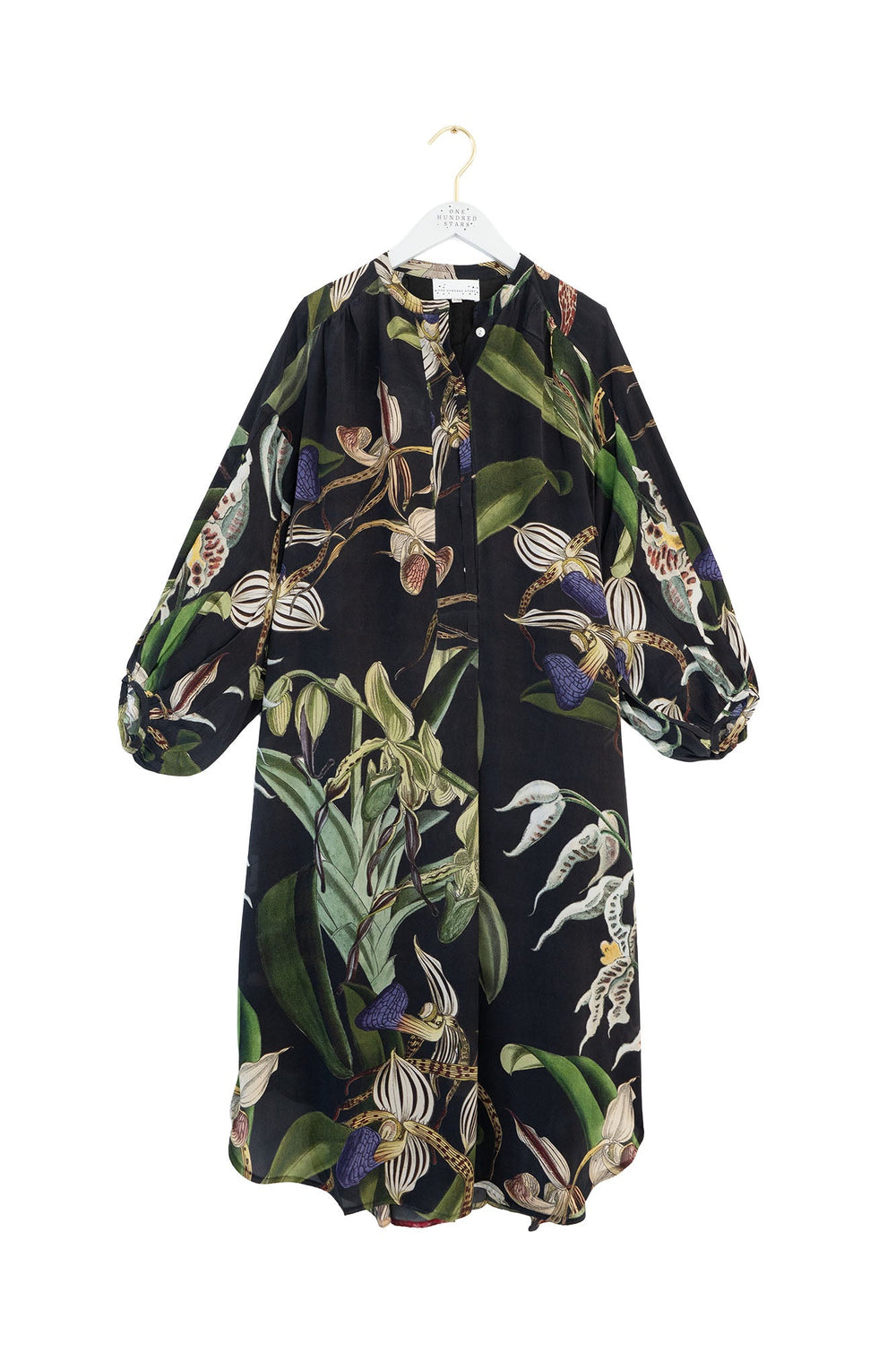 Orchid Black Crepe Darcy Dress - One Hundred Stars