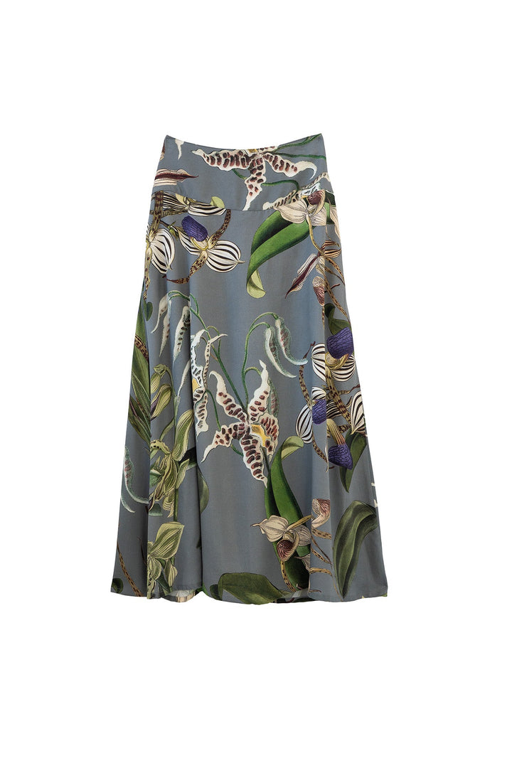 Orchid Grey A-line Maxi Skirt - One Hundred Stars