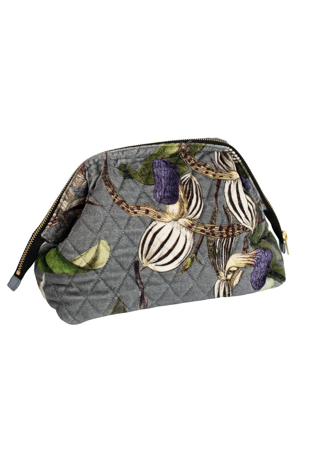 Orchid Grey Velvet Pouch - One Hundred Stars