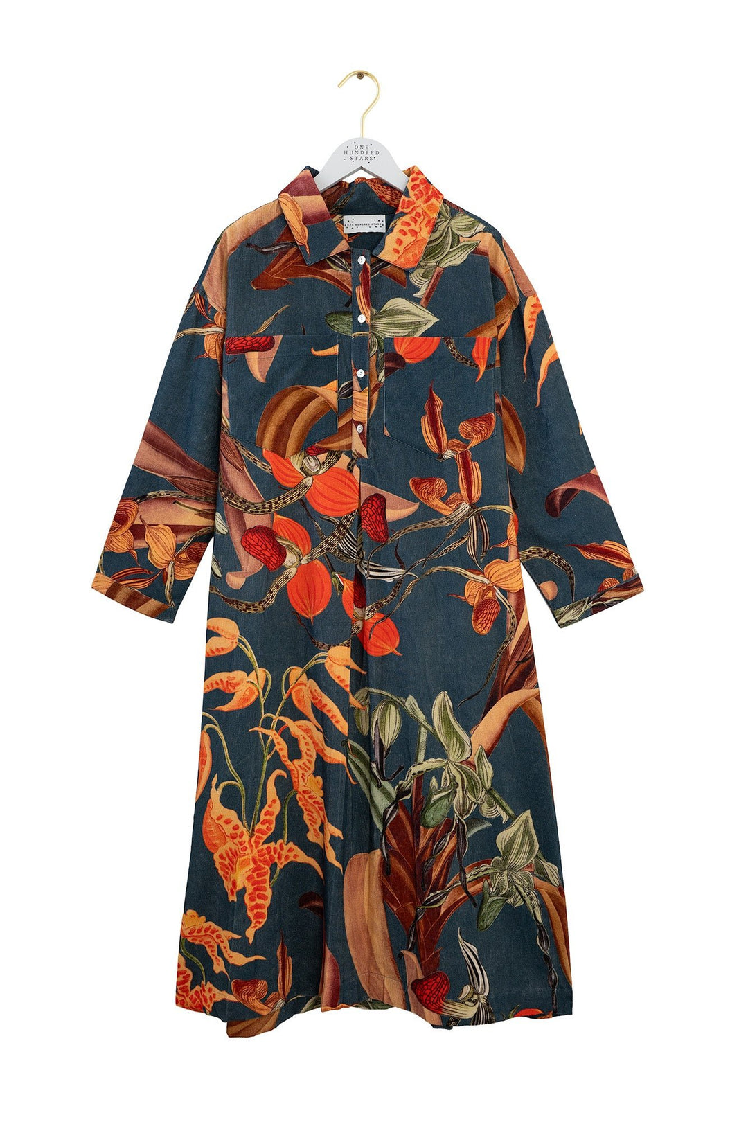 Orchid Teal Pocket Dress - One Hundred Stars