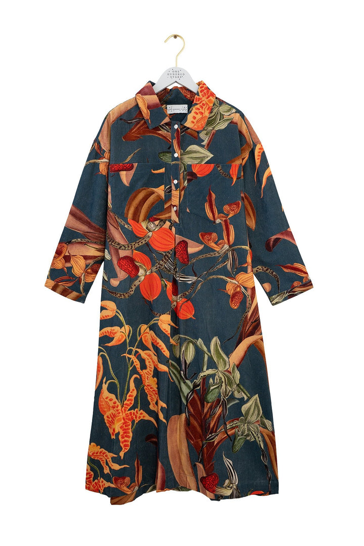 Orchid Teal Pocket Dress - One Hundred Stars