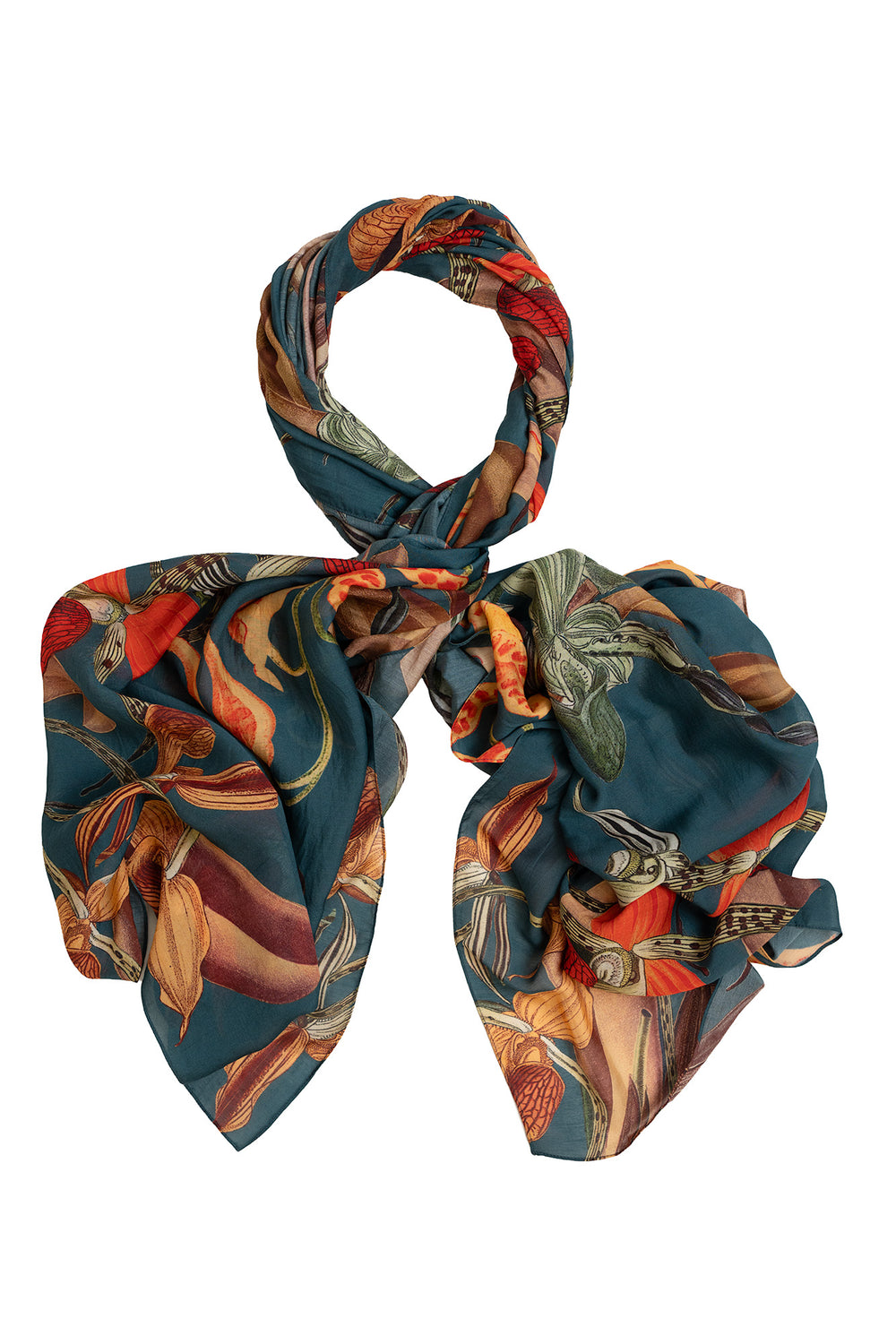 Orchid Teal Scarf - One Hundred Stars