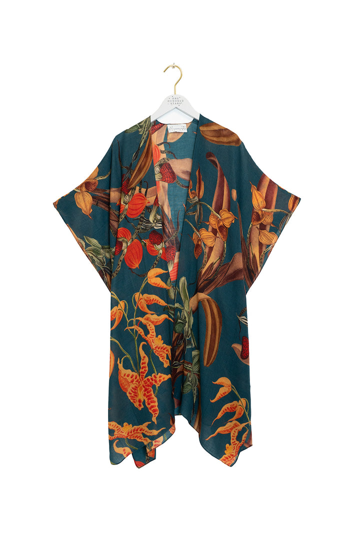 Orchid Teal Wool Throwover - One Hundred Stars