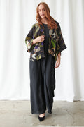 Orchid Black Crepe Kimono