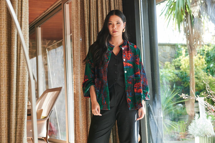 Pagoda Forest Velvet Jacket - One Hundred Stars