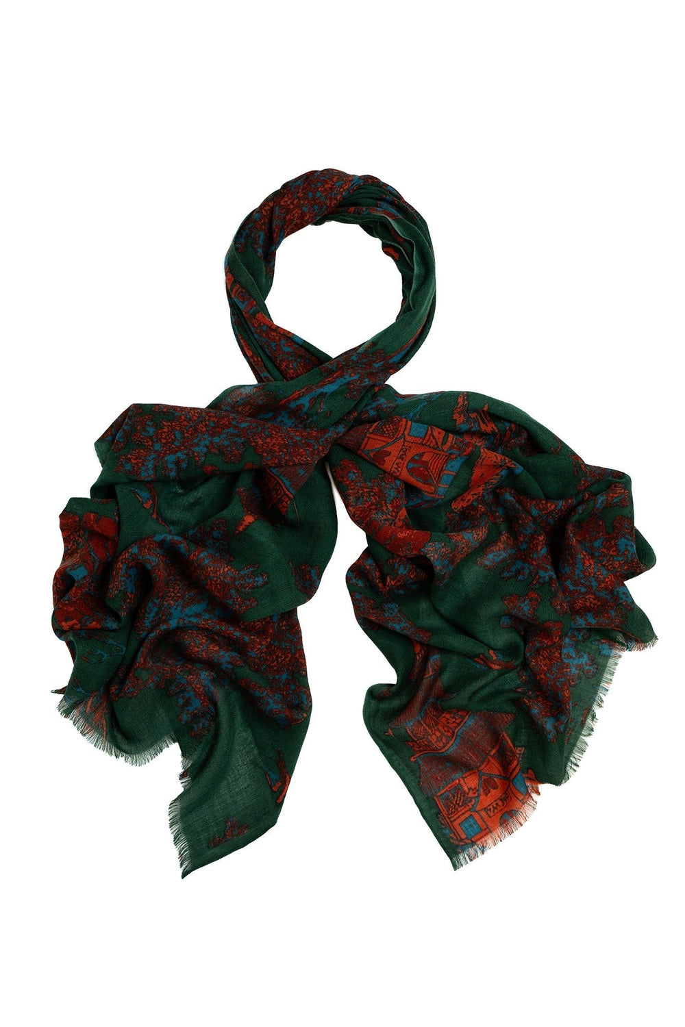 Pagoda Forest Wool Scarf - One Hundred Stars