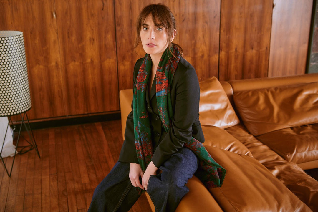 Pagoda Forest Wool Scarf - One Hundred Stars