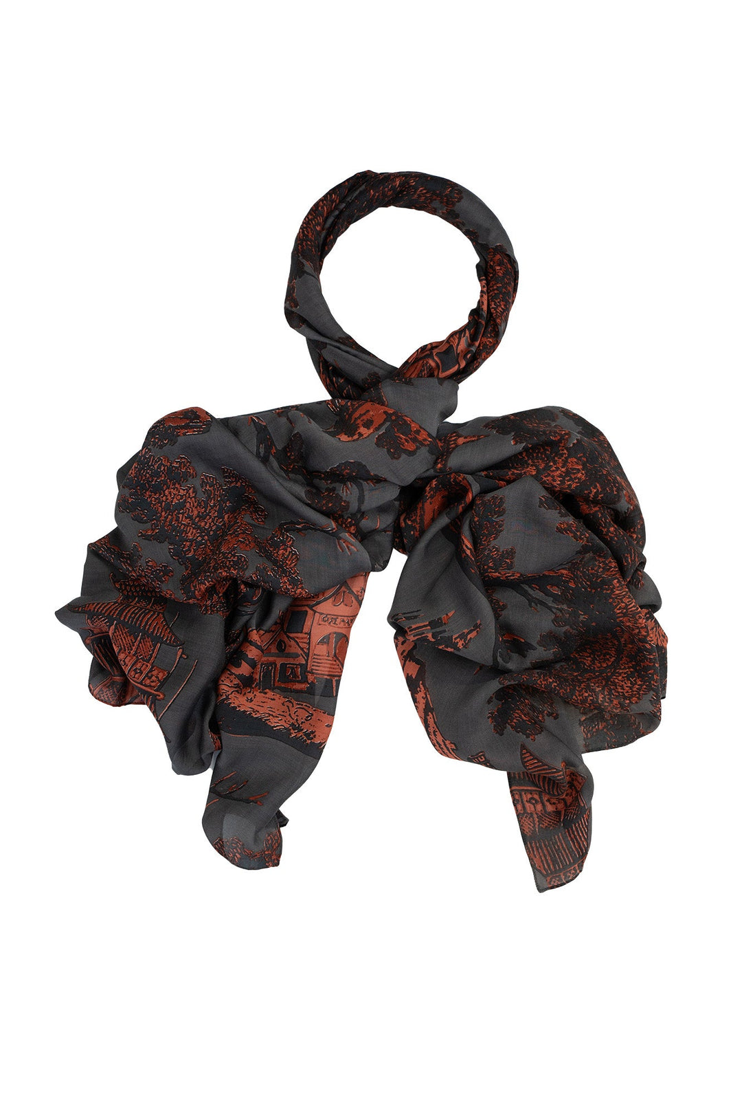 Pagoda Pewter Scarf - One Hundred Stars
