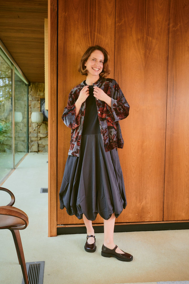 Pagoda Pewter Velvet Jacket - One Hundred Stars