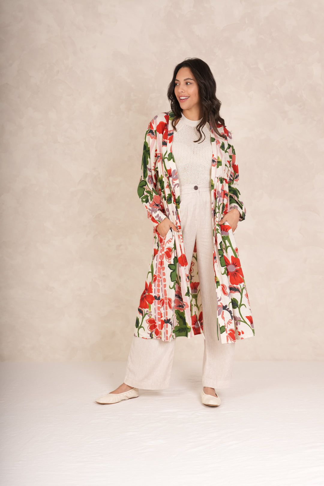 Poppy Red Duster Jacket - One Hundred Stars